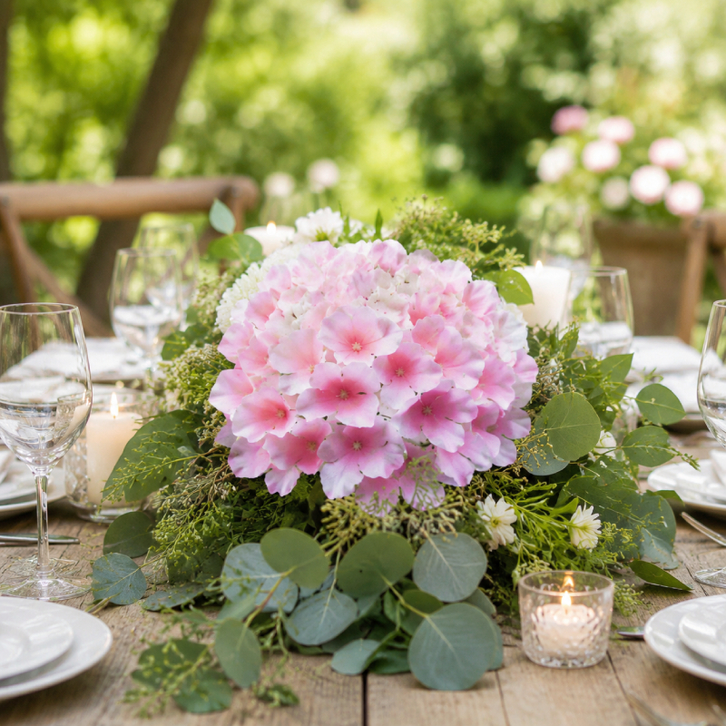 Ready Stock Artificial Hydrangea Head DIY Assemble Floral Decor For Household Party Festive Ornament