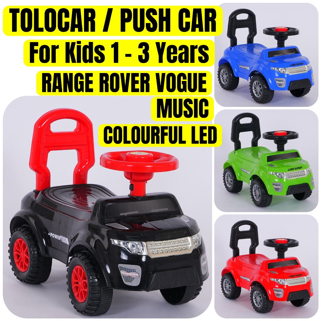 UMUR 1 - 3 YEARS TAHUN KIDS BUDAK KANAK TOLOCAR PUSH CAR RIDE ON TOY 4 WHEELS RODA KERETA MAINAN KAKI TOLAK HORN MUSIC