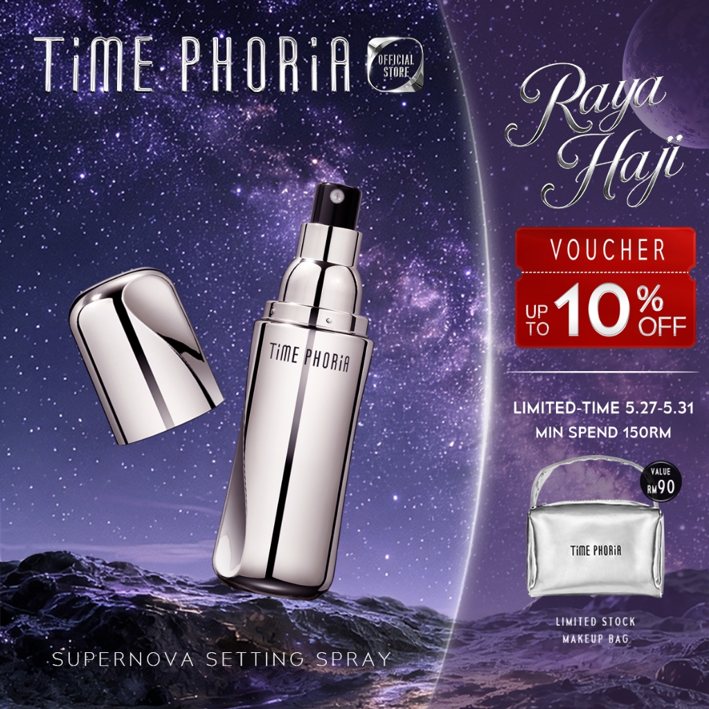 TIME PHORIA - Timeless Supernova Setting Spray Makeup Silky Cosmetic 16H Smart-Lock Makeup Ultra-Fine Spray For Even