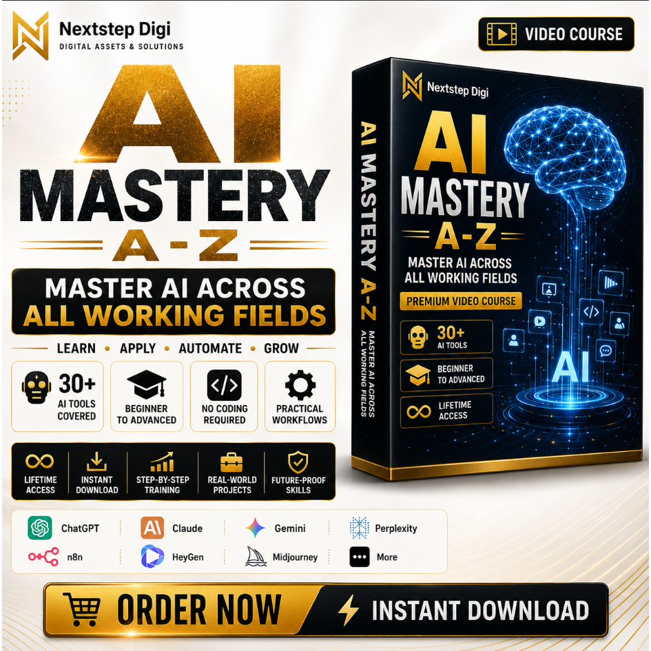 (Course) AI Mastery A-Z | Master AI Across All Working Fields | AI Video Course | ChatGPT, Claude, Gemini, AI Automation