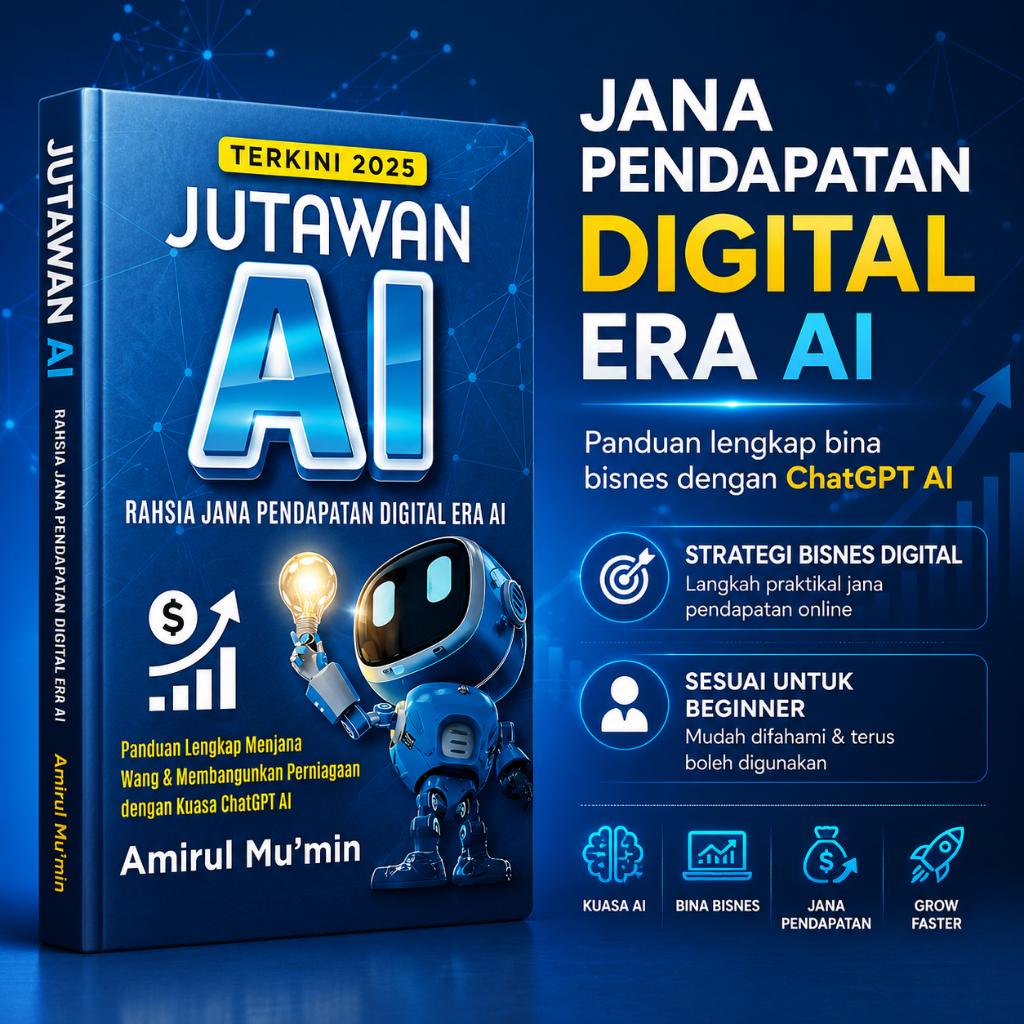 Jutawan AI: Panduan Lengkap Menjana Wang dan Membangunkan Perniagaan dengan Kuasa ChatGPT AI by Amirul Mu’min | Buku AI