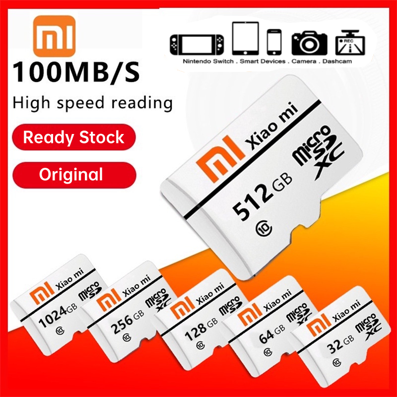 Xiaomi TF Micro SD Memory Card Class10 High Speed Up To 100MB/s Storage Card For CCTV Drone PC 32GB 64GB 128GB 256GB 512