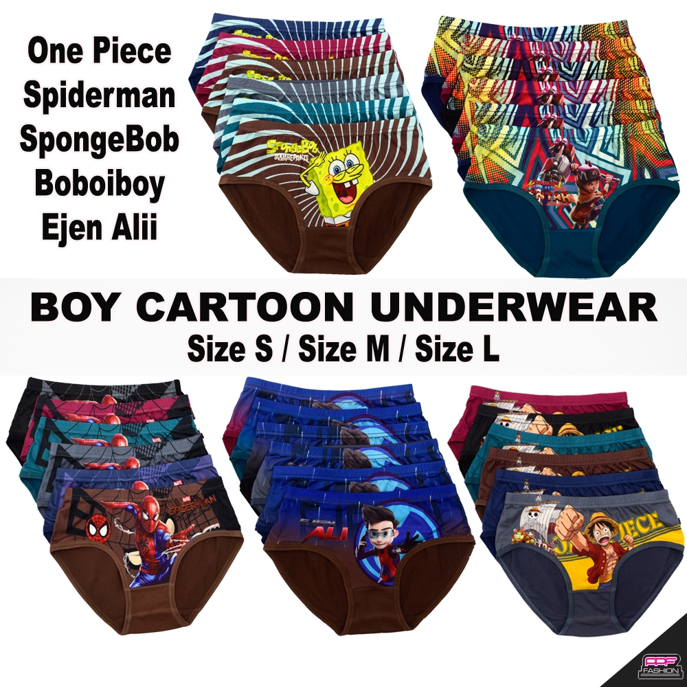 PPF 3PCS pack Kids Boy Cartoon Underwear 63029/63052/63506/63465/497