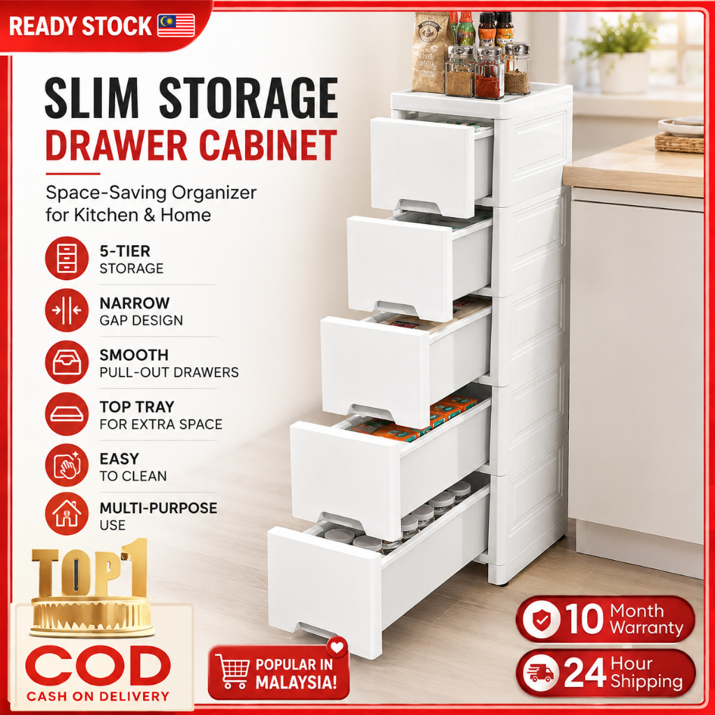 IKEA Slim Plastic Drawer Storage Drawer Storage Cabinet With Wheels Narrow Gap Storage Drawer