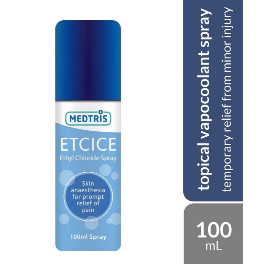 [KEBAS SPRAY] [SUKAN] [SAME AS WARI SPRAY] Medtris Ethylchloride Etcice Spray (100ml)
