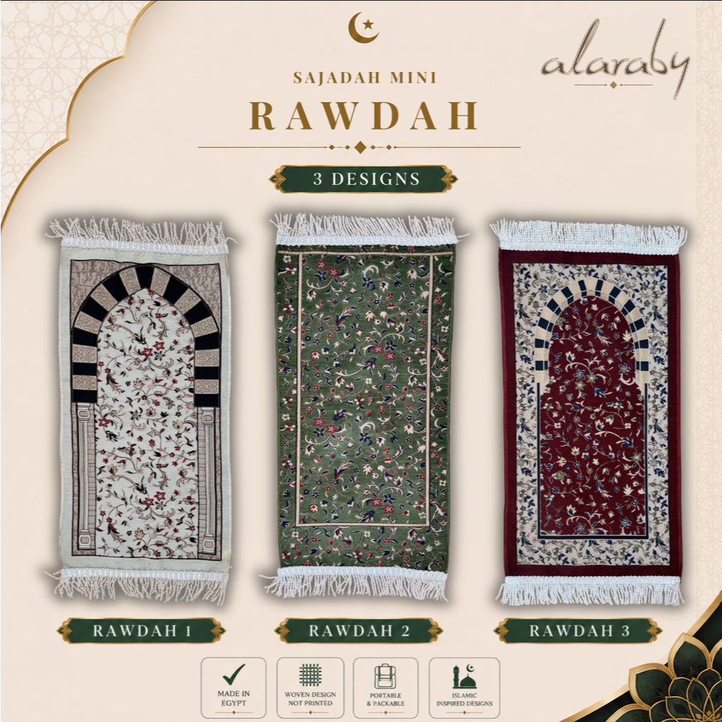 Sejadah Rawdah Premium Size Mini Dari Mesir