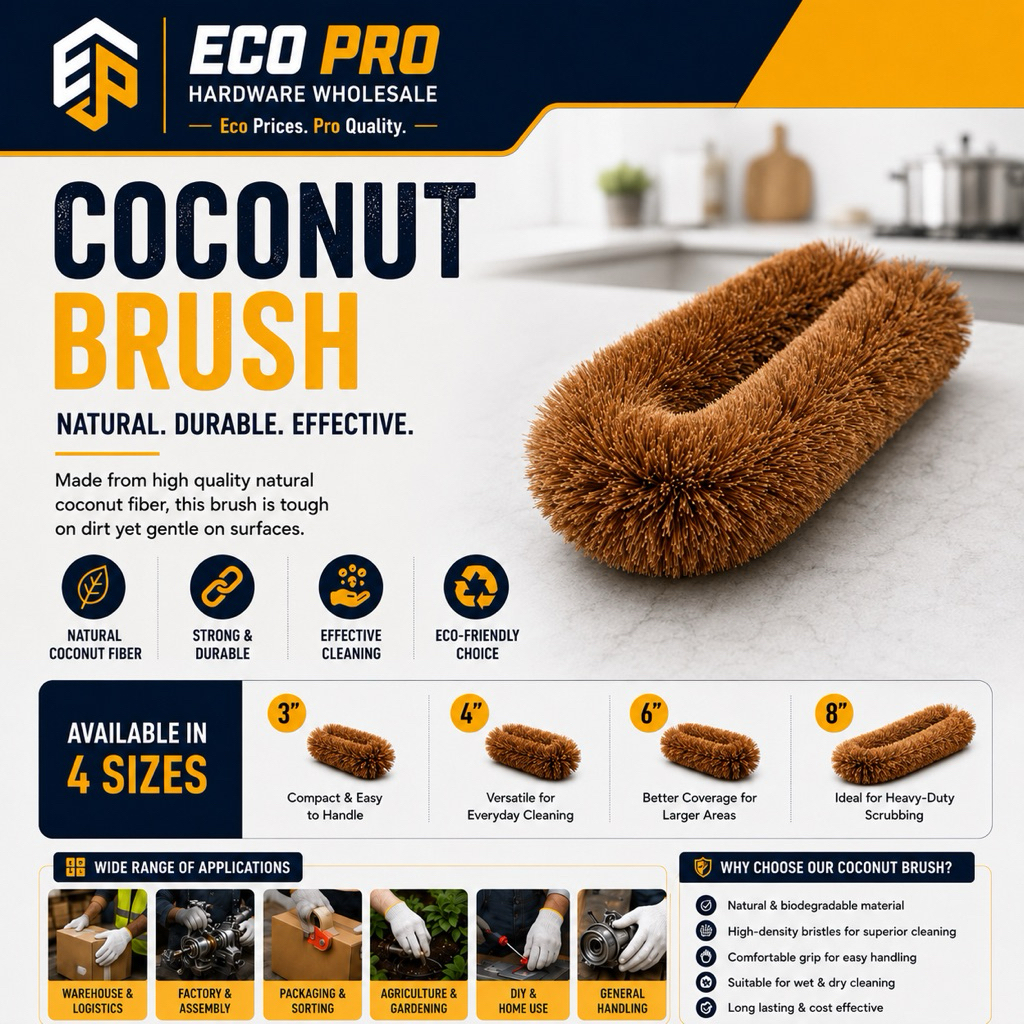 {EP Hardware} Coconut Brush 3" / 4" / 6" / 8" / Coconut Fiber Brush / Berus Sabut Kelapa