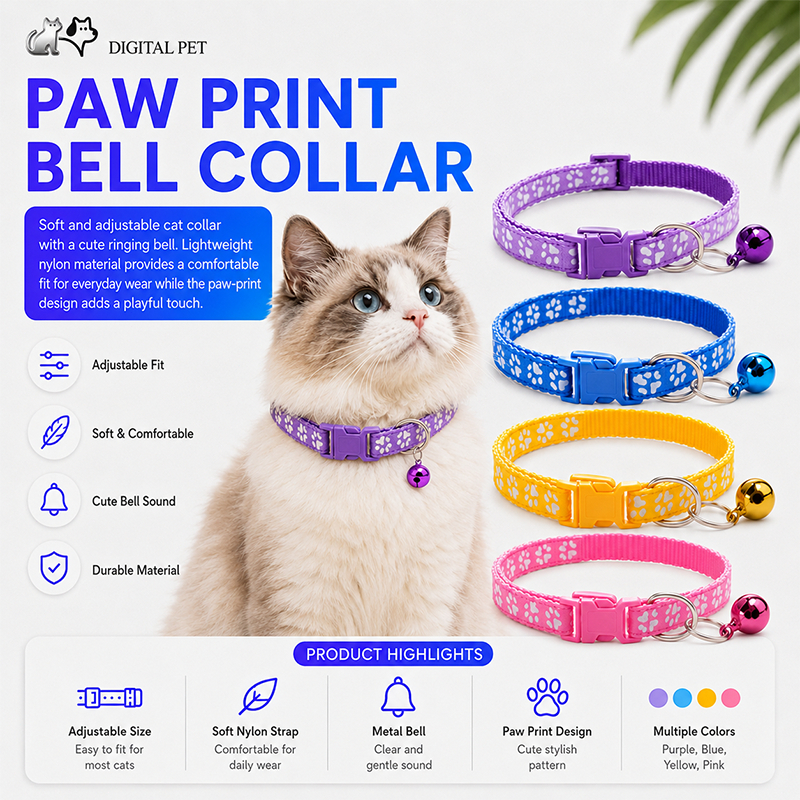 Cat Collar Pet Collar Rantai Kucing Cute Adjustable Pet Neck Strap Dog Cat Rabbit Kitten Kolar haiwan peliharaan