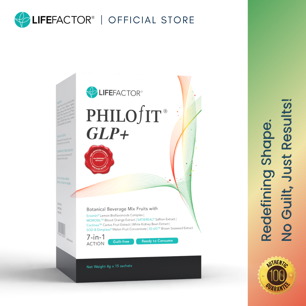 LIFE FACTOR®️ PHILOfIT GLP + Upgraded Formula Block CARB & FAT, Burn Fat, Reduce Cellulite & Swelling, Control Craving
