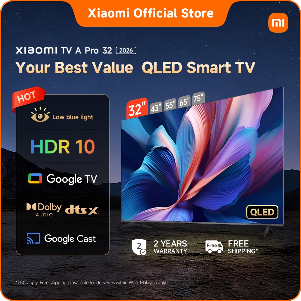 Xiaomi TV A Pro 32 2026 | HD QLED display/Google TV/low blue light/Xiaomi Sound/Smart TV