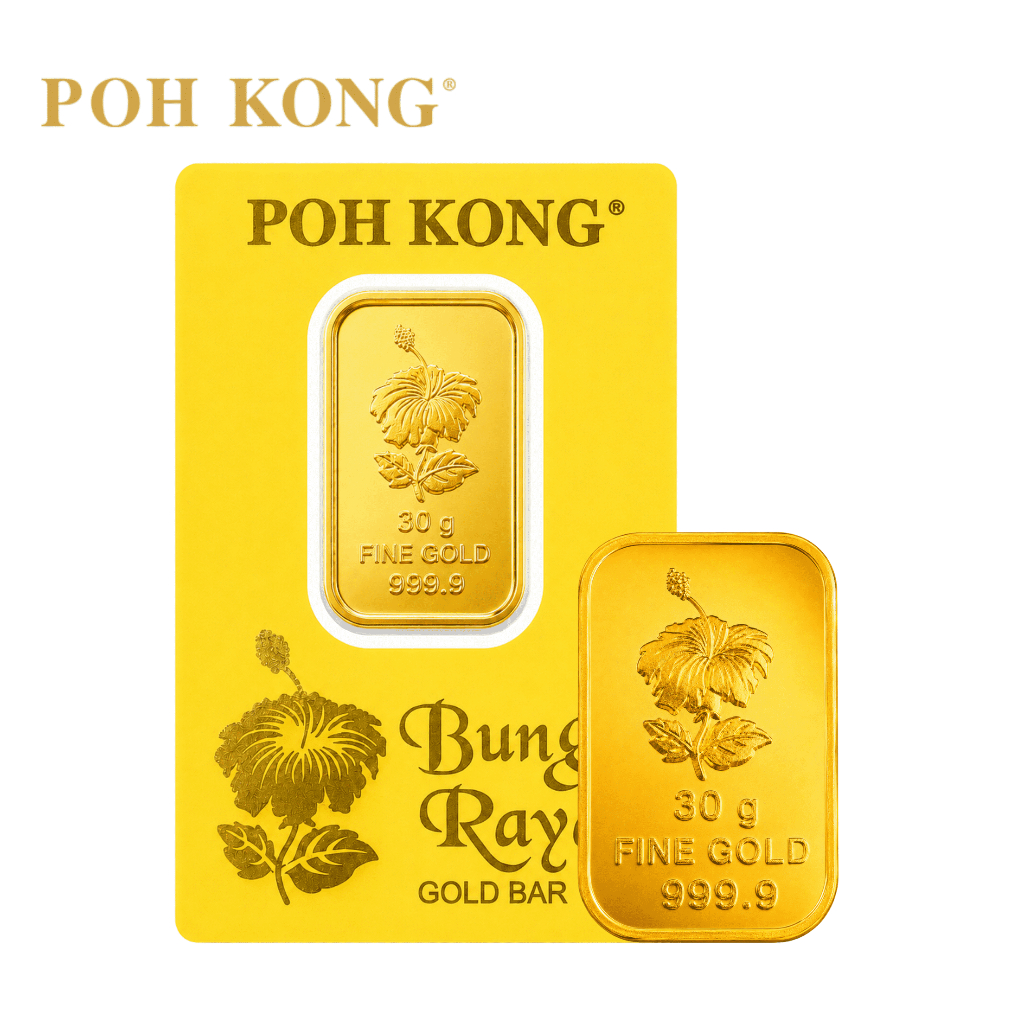 POH KONG 999.9/24K Pure Gold Bunga Raya Gold Bar (30g)