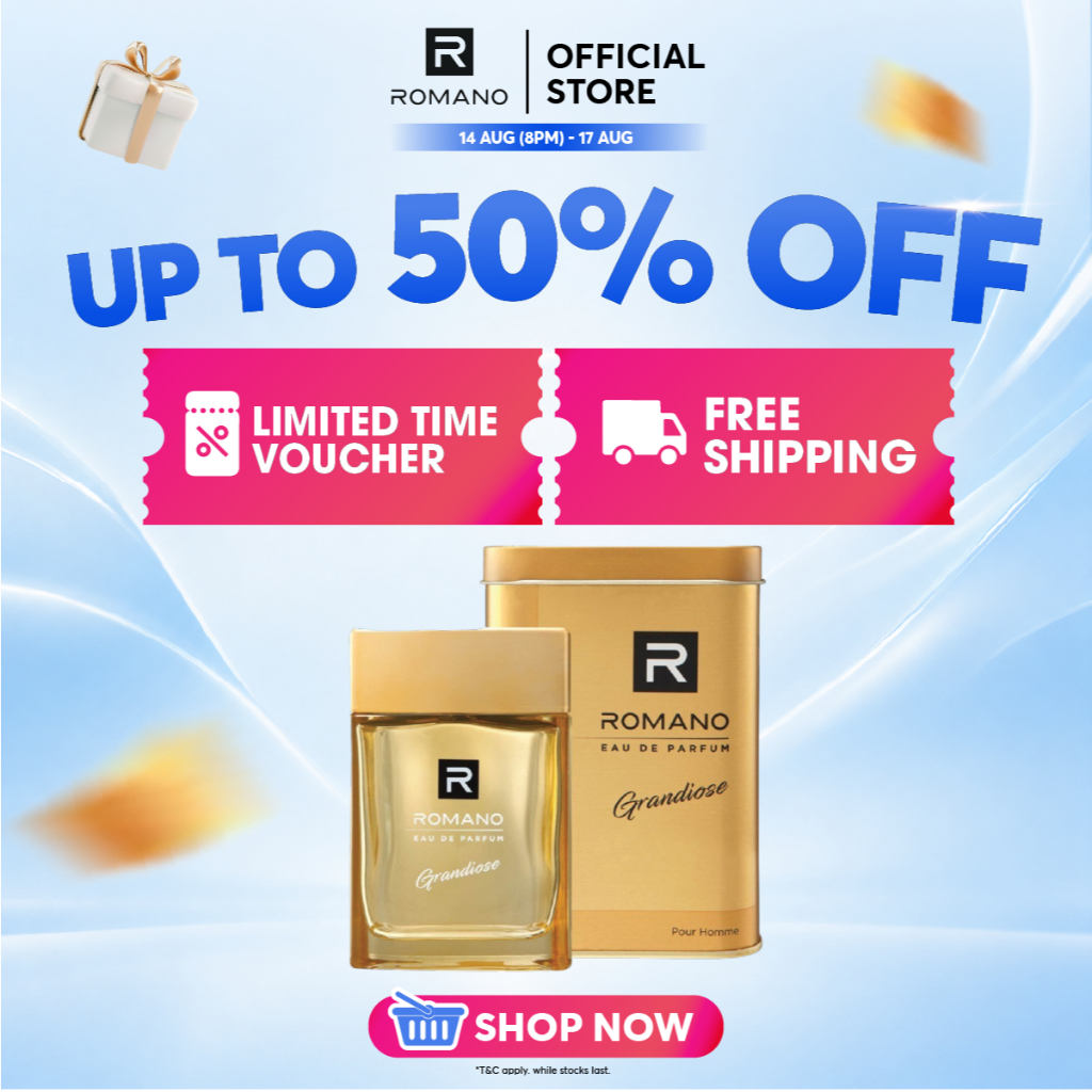 ROMANO EDP – Grandiose 100ml | Longer Lasting Modern Perfume | Minyak Wangi | Perfume | Fragrance | Masculine