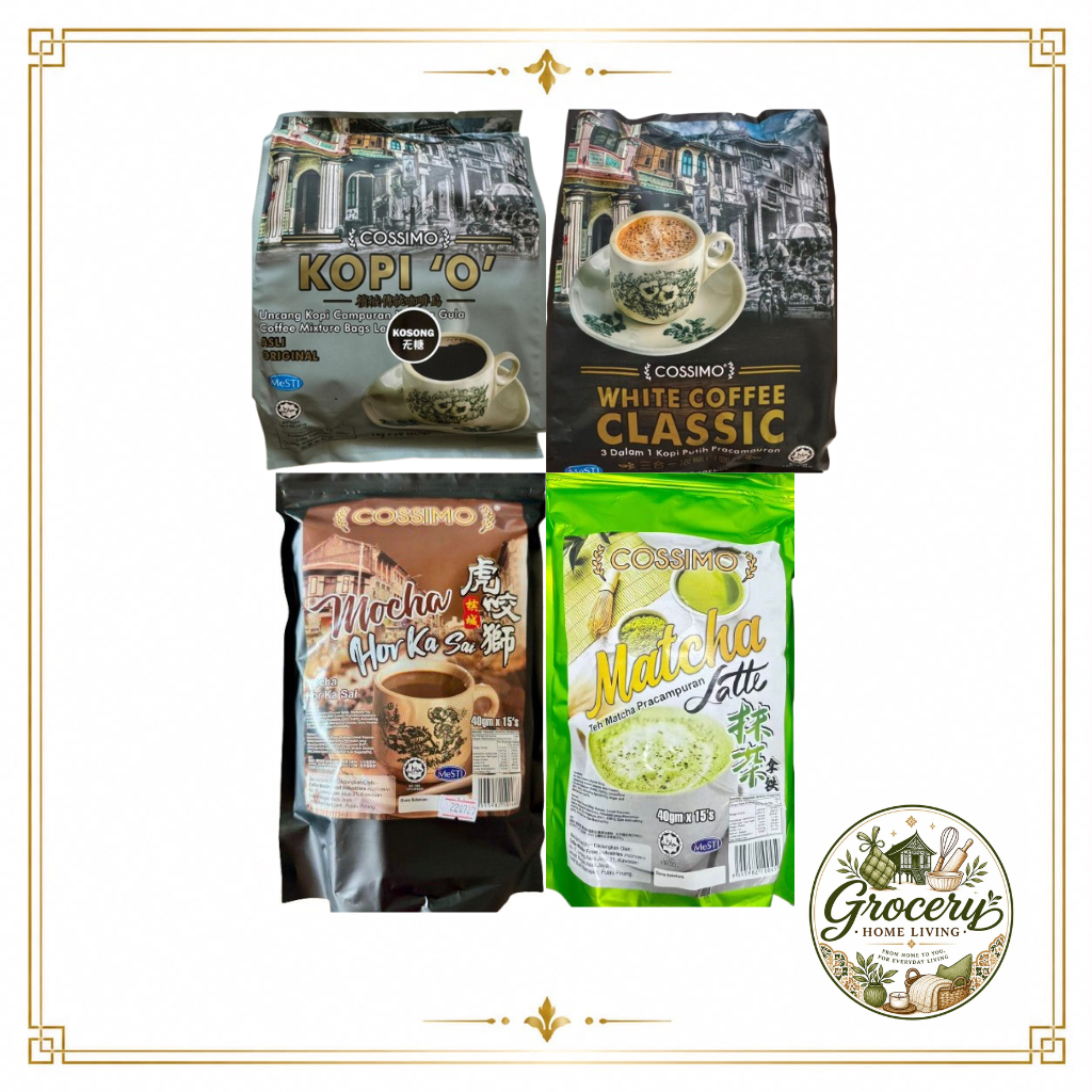 G.H.Living / Cossimo Hor Ka Sai Penang Mocha / Kopi-O Kosong / White Coffee Classic / Matcha Latte  😋😋👍👍