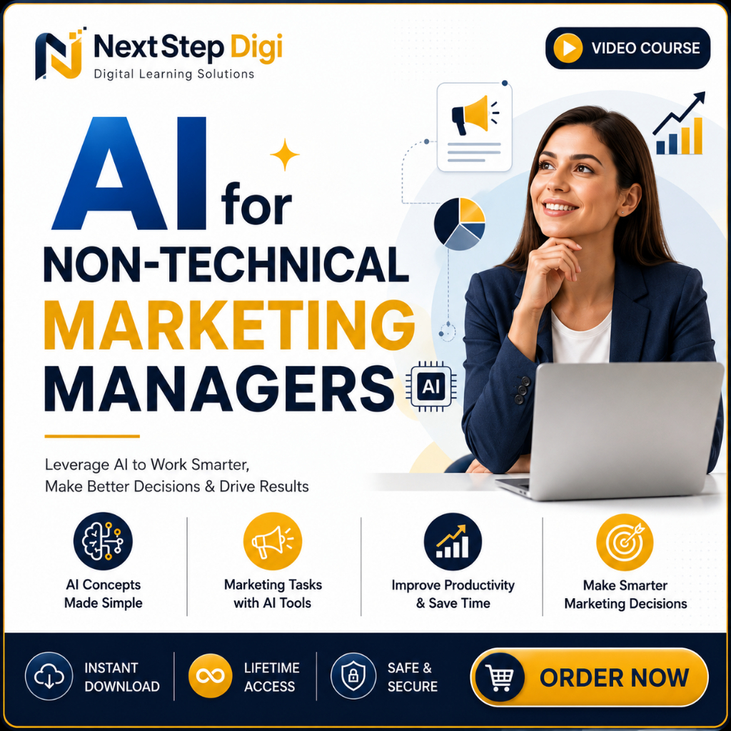 (Course) AI for Non-Technical Marketing Managers | AI Marketing | ChatGPT Gemini Claude AI Tools | Digital Course