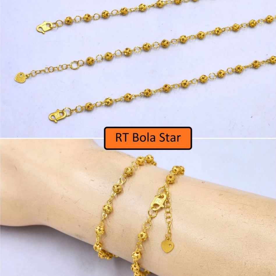 RANTAI TANGAN BOLA EMAS 916 ORIGINAL EMAS 916 MURAH EMAS 916 BAJET GELANG 916 BRACELET