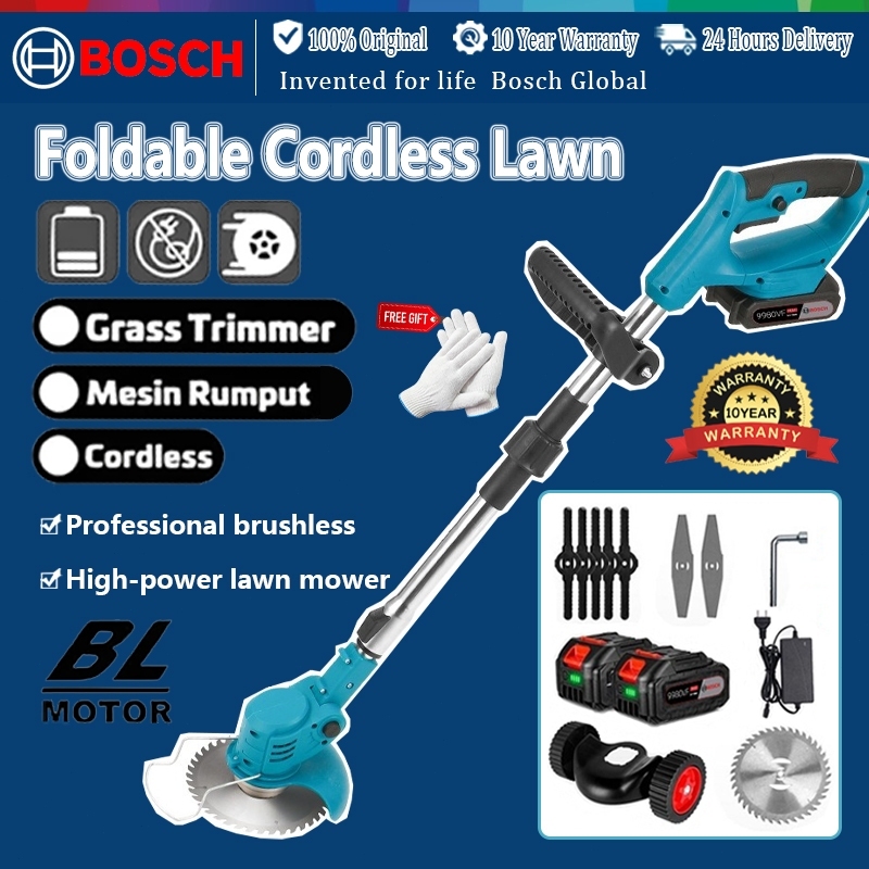 10-Year Warranty Bosch Mesin Rumput Bateri Cordless Grass Cutter Grass Trimmer Lawn Mower Mesin Potong Rumput 割草机