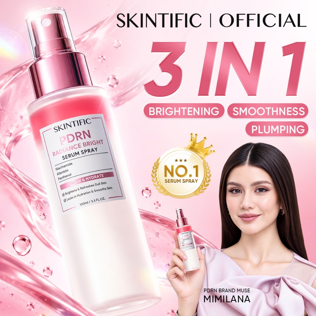 [MimiLana approved,Live-exclusive] SKINTIFIC PDRN Radiance Bright Serum Spray | Instant Glow, Niacinamide Whiten, Smooth