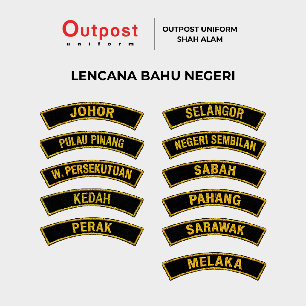 KRS - LENCANA BAHU NEGERI SELANGOR JOHOR MELAKA KEDAH PULAU PINANG SABAH SARAWAK N. SEMBILAN W PERSEKUTUAN PAHANG PERAKE