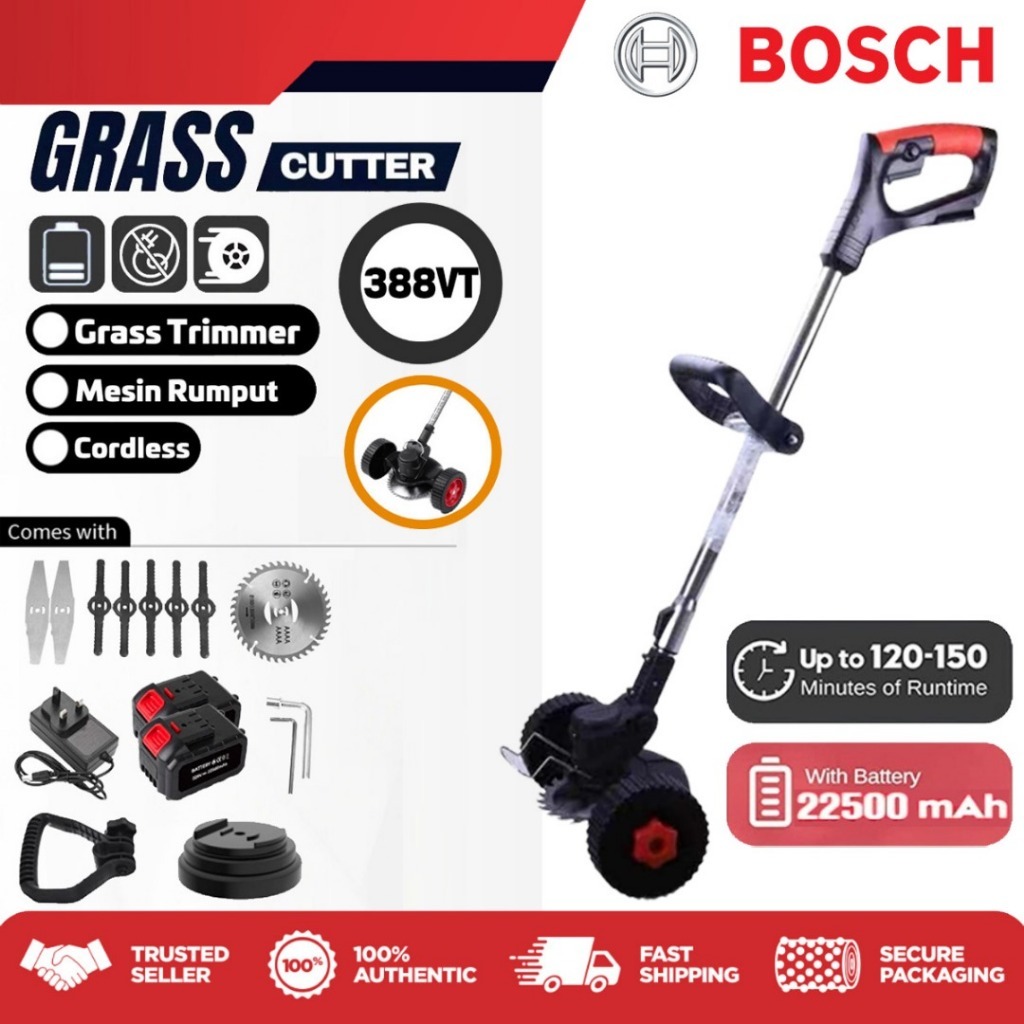 Bosch Mesin Rumput Cordless Grass Cutter Brush Cutter Mesin Potong Rumput Tanpa Wayar