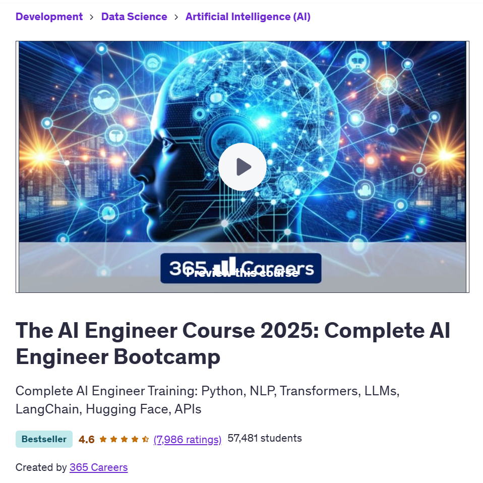Ai Video Course-The AI Engineer Course 2025: Complete AI Engineer Bootcamp