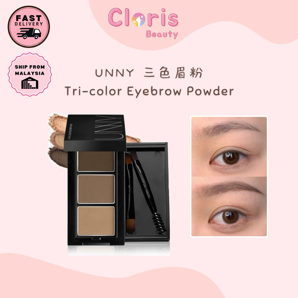 【READY STOCK-KL】UNNY Eyebrow Powder Palette 3 color UNNY 三色眉粉