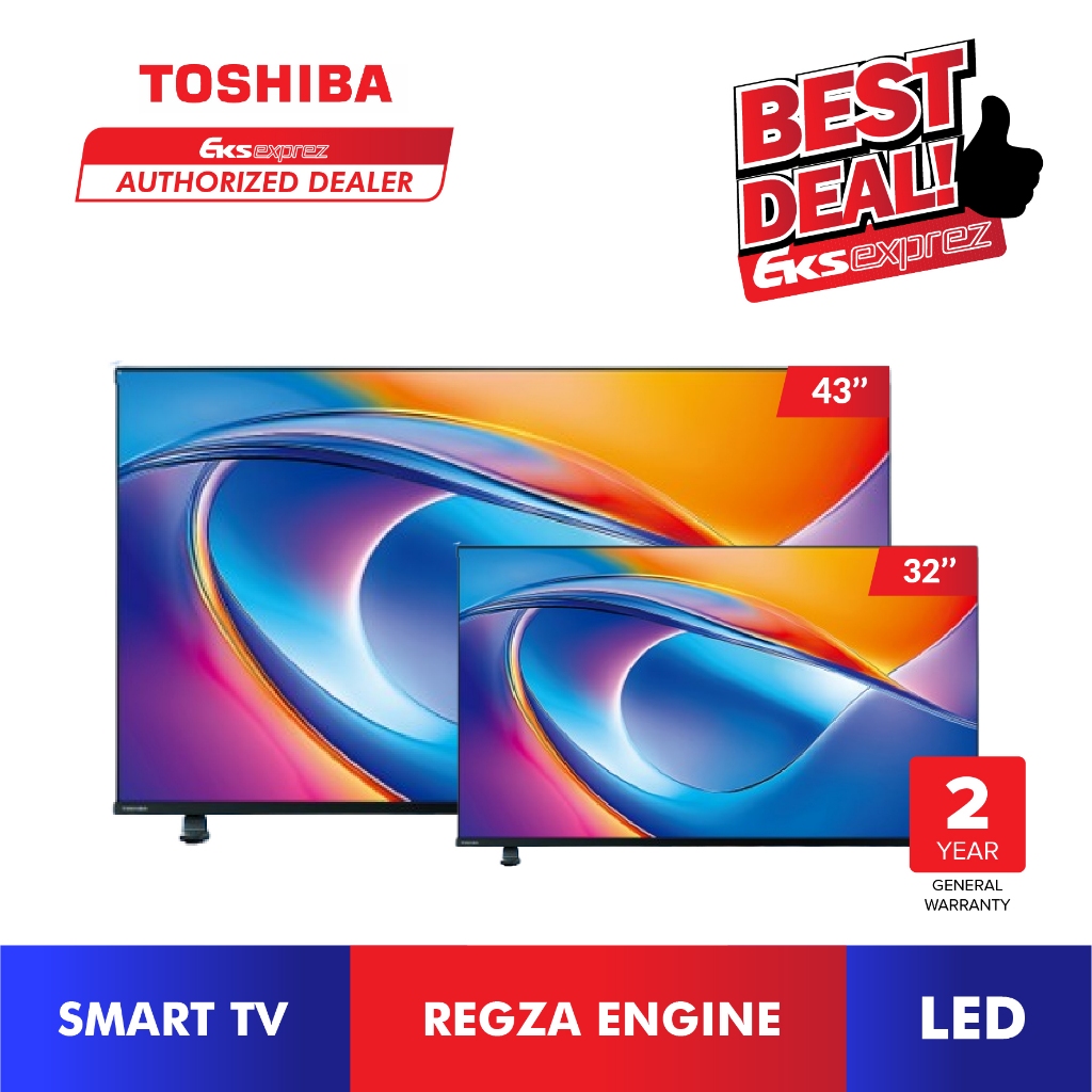 Toshiba 32″/43″/50"/55"/65"/75" Direct LED Full HD TV Pintar 32E31RP / 43E31RP / 4K Smart TV E330RP / 4K QLED E450RP