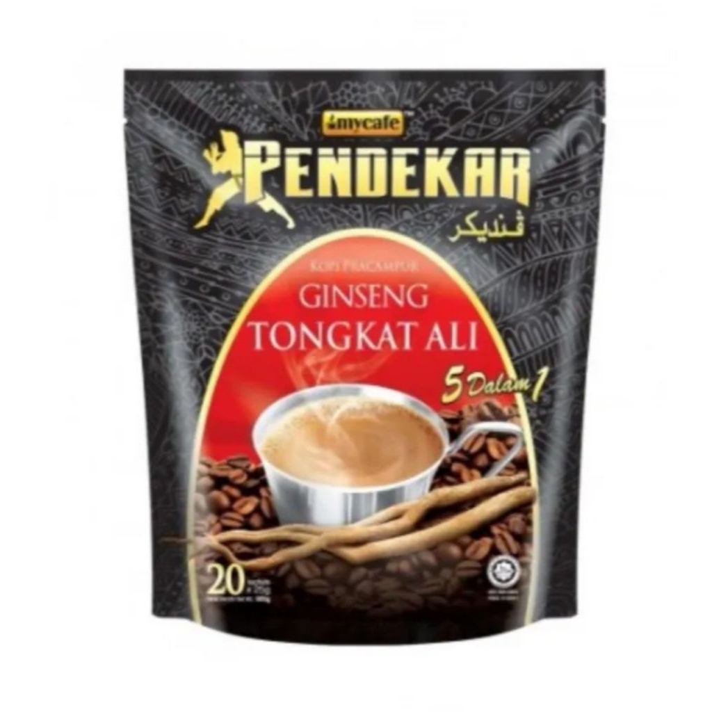 Kopi Pendekar Pracampur Ginseng Tongkat Ali 20 sachets x 23 gram 5 in 1 by Kyoru Store
