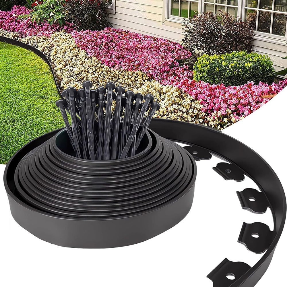 Garden Lawn Edging 5M 10M Recyclable HDPE Border Grass Edging Border Landscape Edging