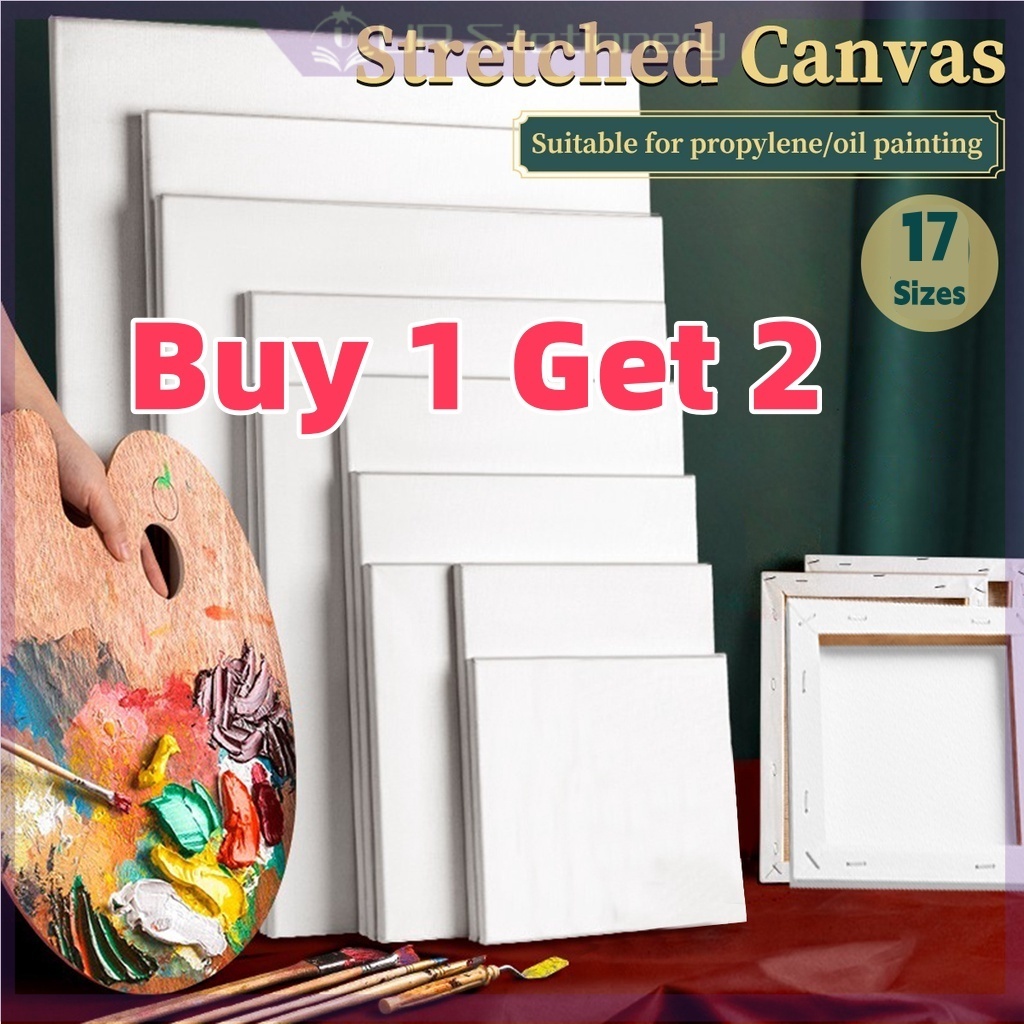 Canvas Painting 100% Cotton Canvas Board for Painting Plain with Wooden Frame (Multiple sizes) 帆布油画板 W18