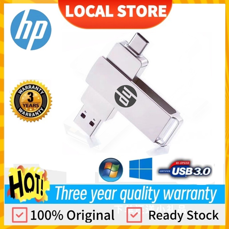 HP Pendrive 512GB 1TB 2TB flash drive Mobile Phone Computer Multifunction Type-c USB 2-in-1 Dual Interface