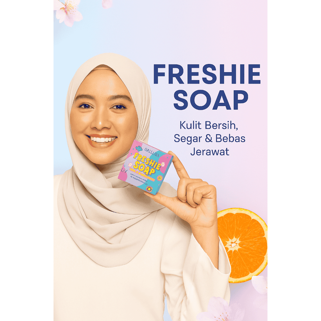 Sabun Jerawat & Blackhead | Kawal Minyak, Cerahkan & Glowing | Freshie Soap