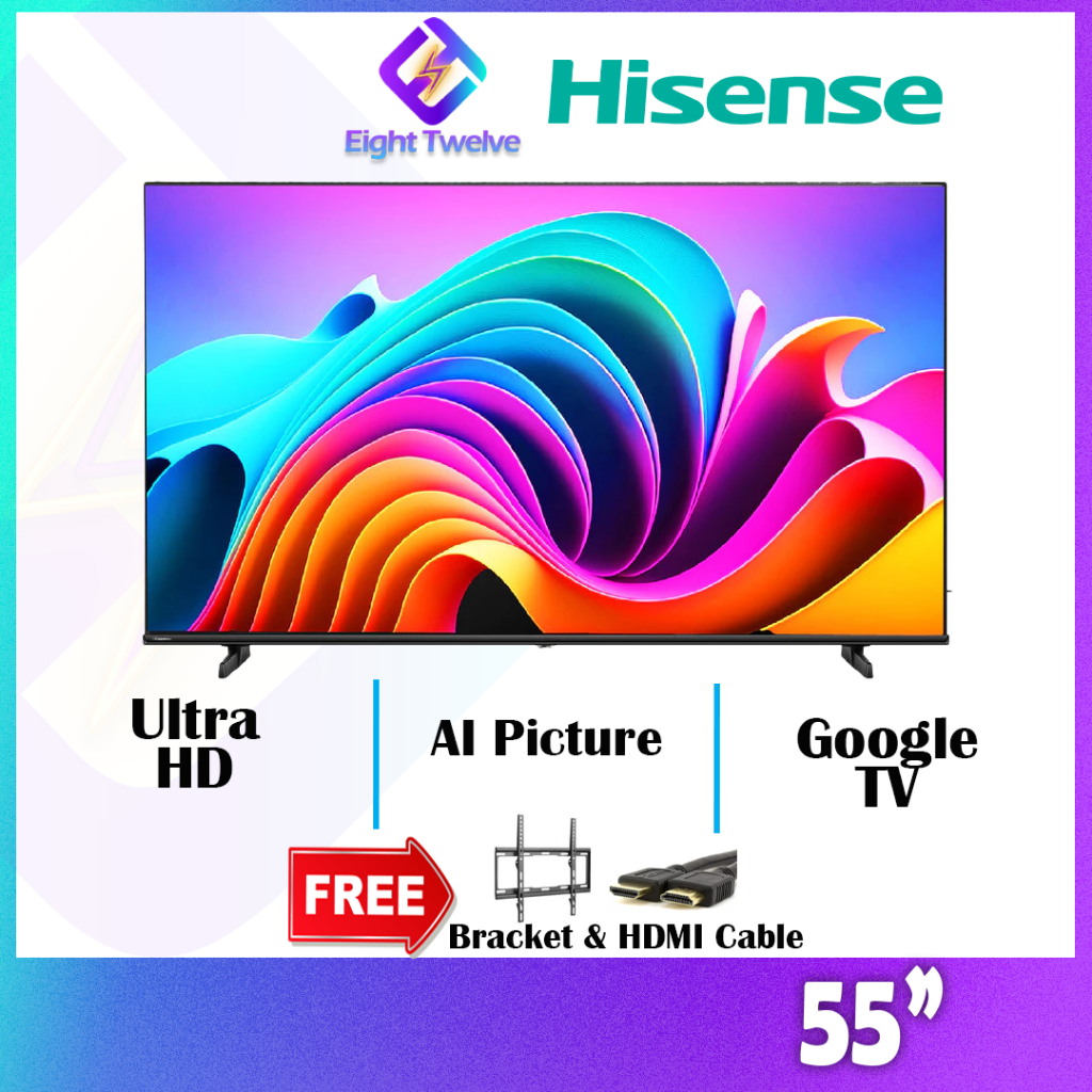 [ FREE DELIVERY ] HISENSE LED TV 4K UHD Google TV 50"/55" A6500N Series