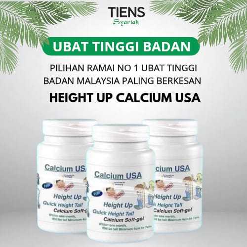 UBAT TINGGI HEIGHT UP CALCIUM USA ORIGINAL CAPSULE PENINGGI BADAN - TAMBAH TINGGI 4-7CM SEAWAL 2 MINGGU