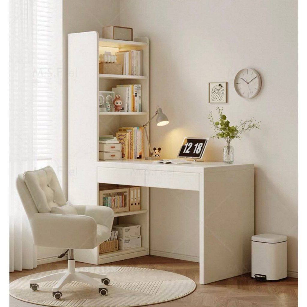 Corner desk bookshelf/cabinet combined table / Student home study table /computer table /office table /meja belajar