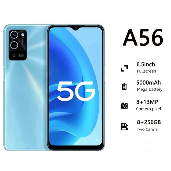 HP OPPO A56 8+256 5G 6.5-inci Skrin Penuh Bateri Telefon Pintar 5000mAh Waranti 1 minggu