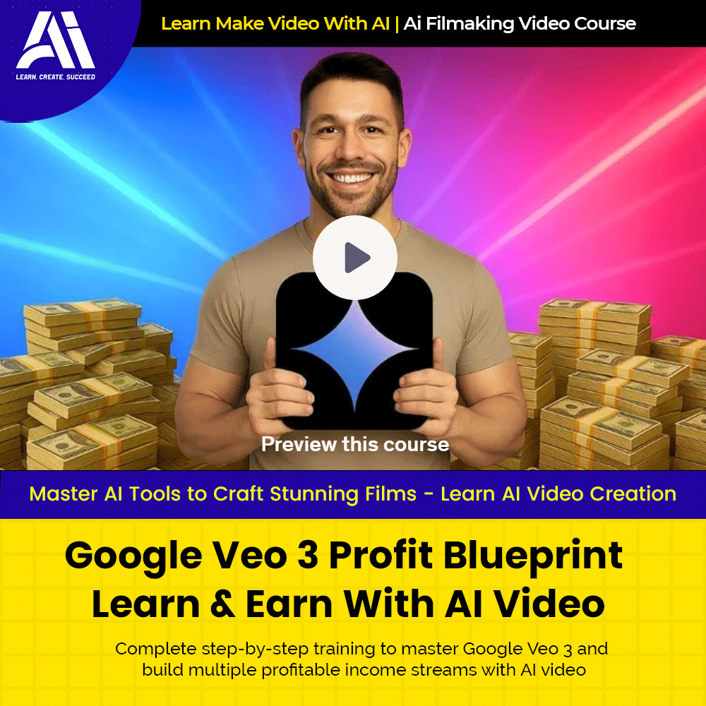 Video Course - Google Veo 3 Profit Blueprint Learn & Earn With AI Video |  Ai Make Video | Make Video With AI
