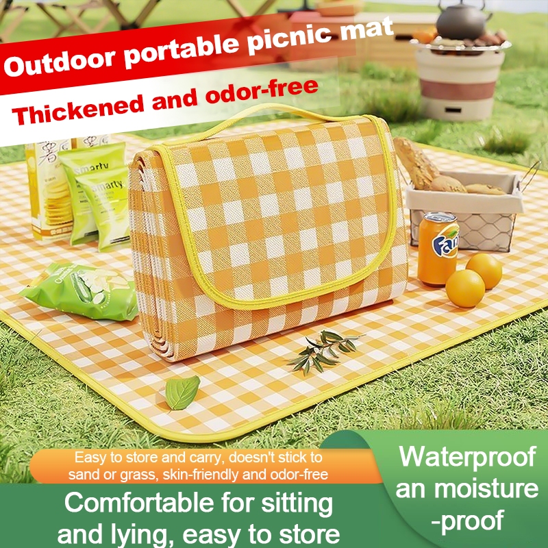 【4 Sizes】Waterproof Picnic Mat | Tikar Piknik Lipat ✅ Mudah Dibawa & Kering Cepat | Permukaan Lembut (野餐垫)