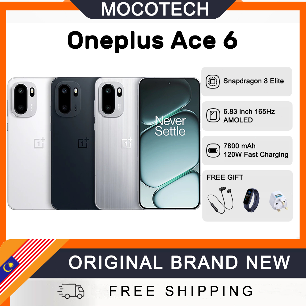 Oneplus Ace 6 | Snapdragon 8 Elite | 6.83 inch 165Hz AMOLED | 7800 mAh Battery | 120W Fast Charging