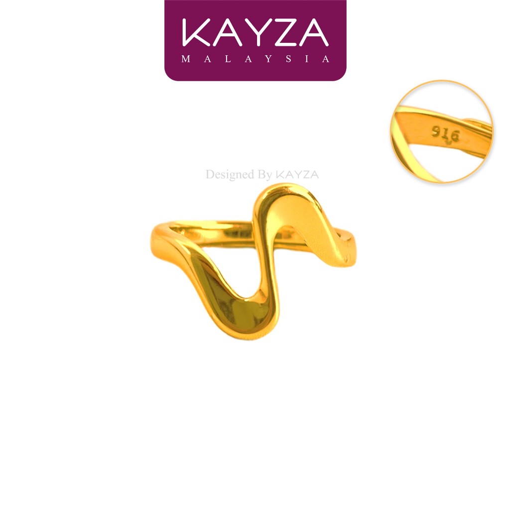 412R (2.2g) KAYZA Serene S Ring Handcrafted Designs in Vietnamese Emas