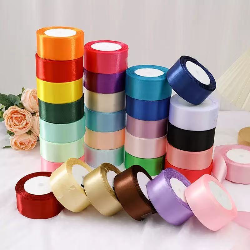 25 yards/roll 4cm Satin Ribbon Roll Gift Packaging Ribbon Flower Making DIY Holiday Birthday Regal