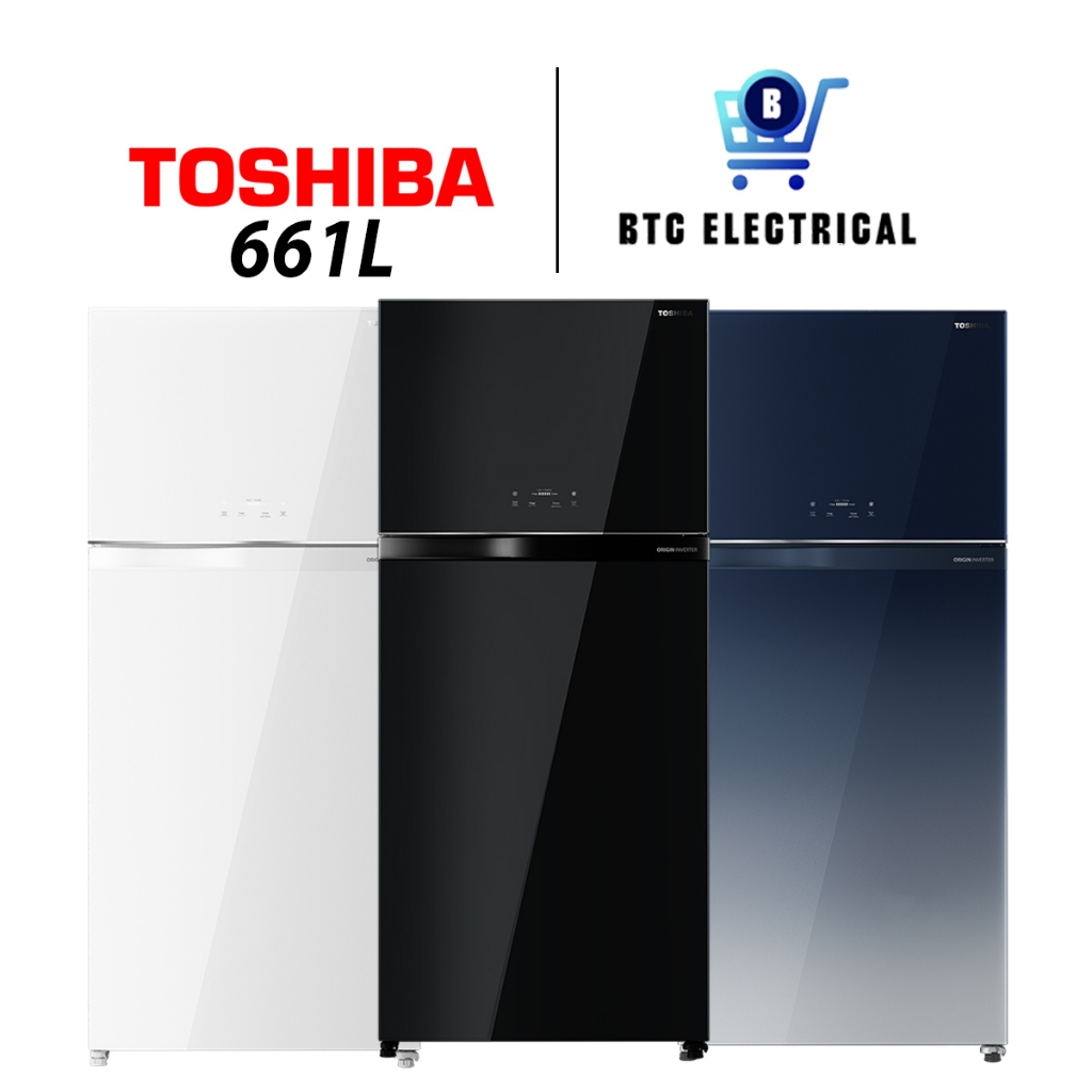TOSHIBA 661L 2 Door Inverter Fridge GR-RT835WE-PGY Refrigerator