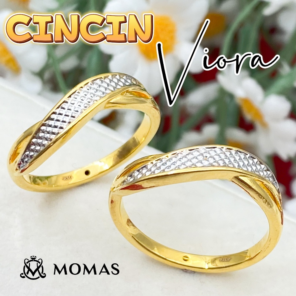 CINCIN VIORA 5D Emas 916 Original Cincin Emas 916 Bajet Cincin Fesyen Emas 916 Tulen Viral