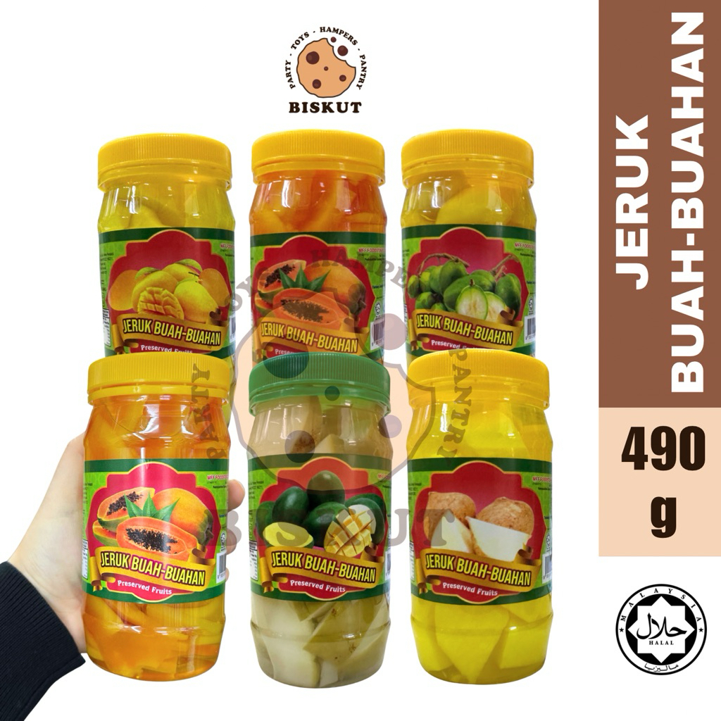 [BUY 1 FREE 1] Jeruk Buah-Buahan 490g | Malaysian Preserved Fruits | Jeruk Buah-Buahan | Halal Snack