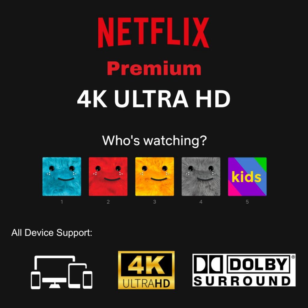 NETFLIX PC/SMART TV ONLY 1/2/3/6 MONTHS 4K ULTRA HD V2.35 SUBSCRIPTION ORIGINAL READ FIRST