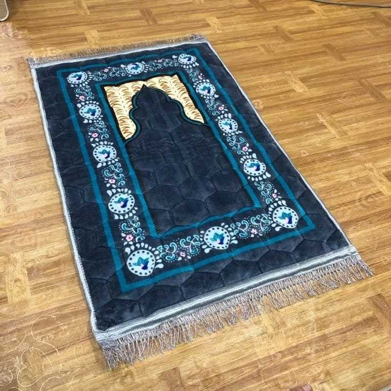 Sejadah Gebu bercorak  Tebal Besar  King Size murah Ready stock sejadah  gebu Cuci Kering Polyester Prayer Mats