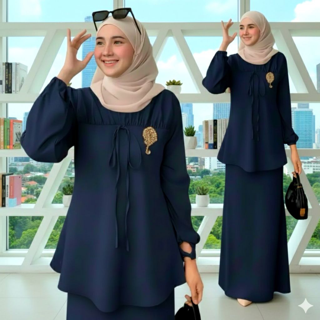 New Baju Kurung Muslimah One Set Raya 2026 High Quality Muslim Clothes Ironless Plane