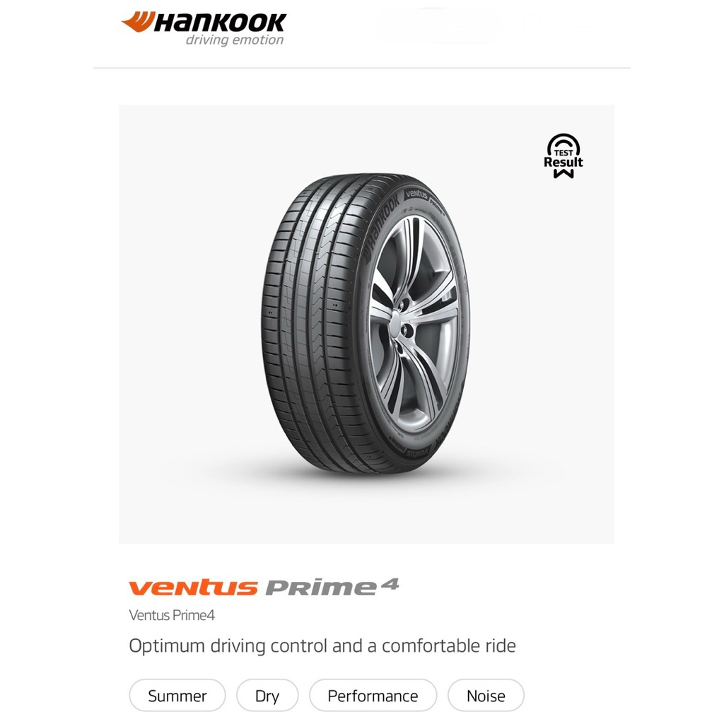 Tayar Hankook 225 55 19 Hankook Ventus Prime4 k135 2026year x70 mazda cx8
