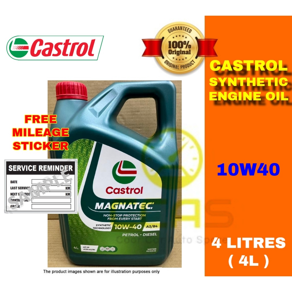 Castrol Magnatec 10W40 10W-40 API SP ACEA A3/B4 Synthetic Engine Oil 4L Petrol Diesel