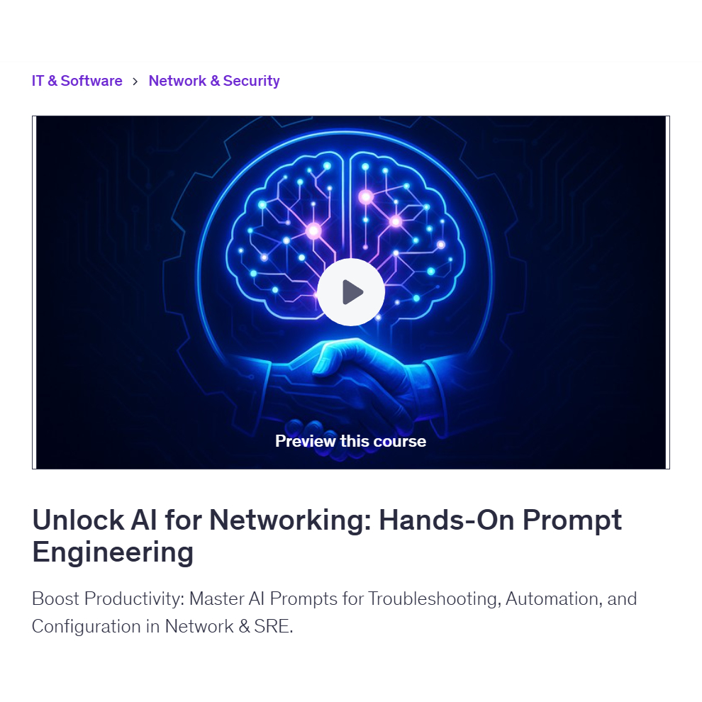 Ai Prompt Video Course- Unlock Ai For Networking: Hands-On Prompt Engineering | Learn AI Prompt Video Lessons