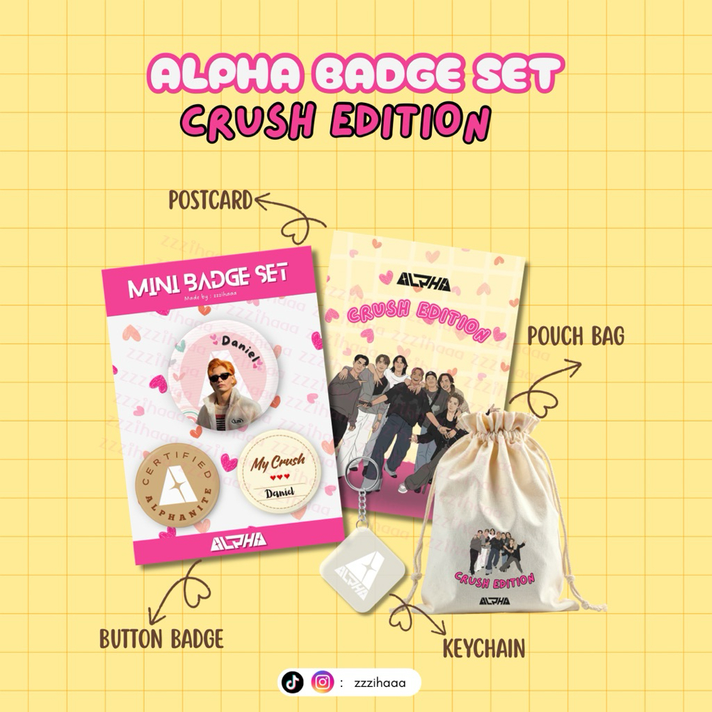 [NADIES] ALPHA CRUSH EDITION BADGE SET - ALPHA MALAYSIA